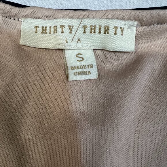 Thirty Thirty LA Nude Lace Long Sleeve Sheer Overlay Top Size Small Y2K Boho - Picture 4 of 7